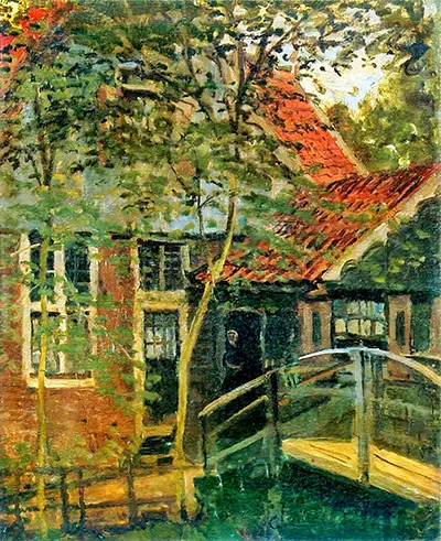 Passerelle a Zaandam (Bridge in Zaandam) Claude Monet